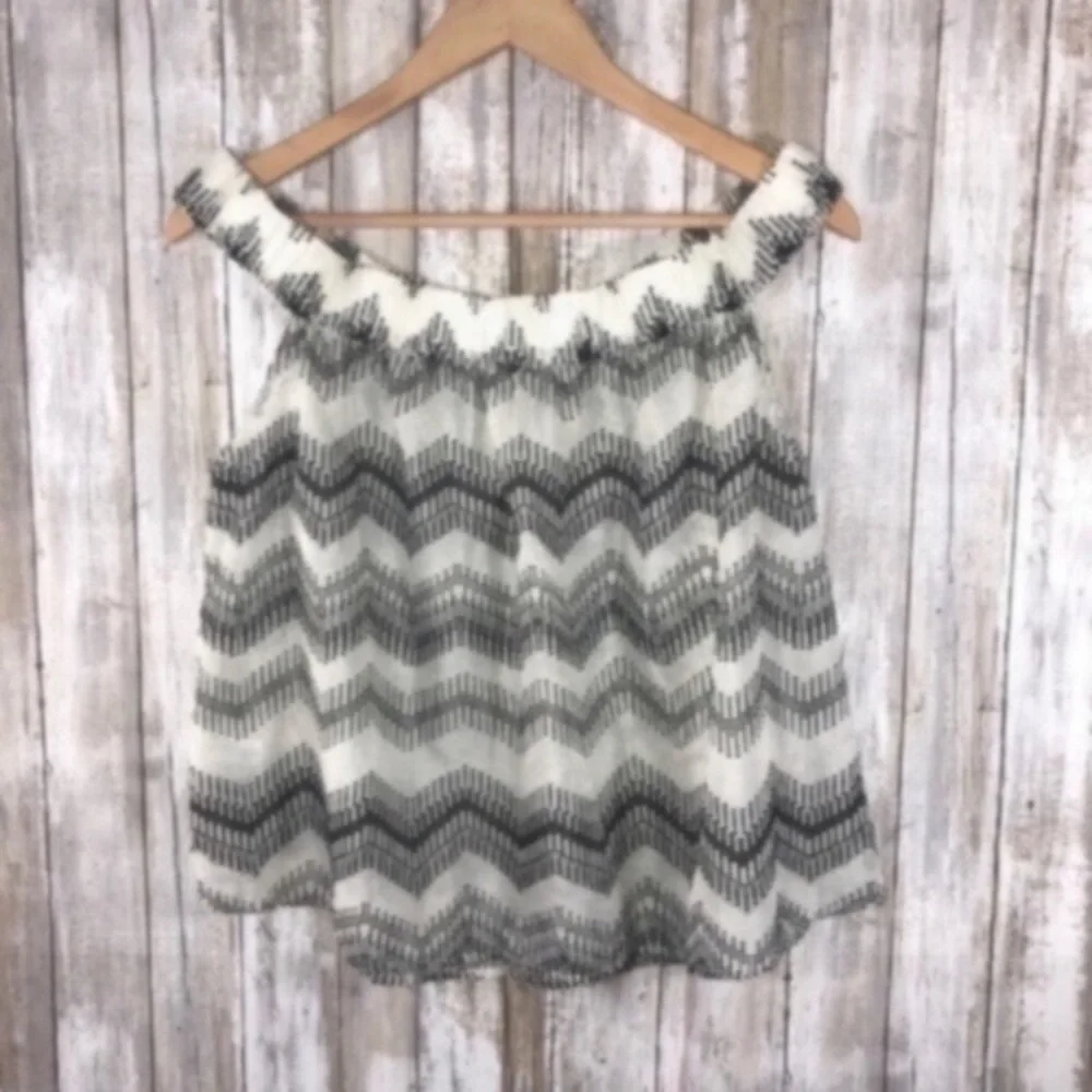 NWT Lou & Gray Zig Zag Off Shoulder Top - Picture 2 of 5